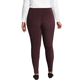 Plus Size Lands' End Sport Knit High-Waist Corduroy Leggings