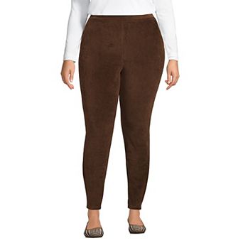 Plus Size Lands' End Sport Knit High-Waist Corduroy Leggings