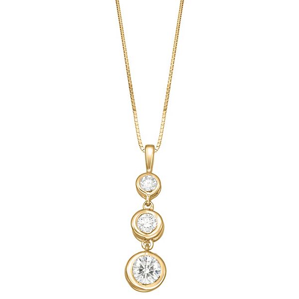 Sirena Collection 14K Gold 1/2 Carat T.W. Diamond Pendant Necklace