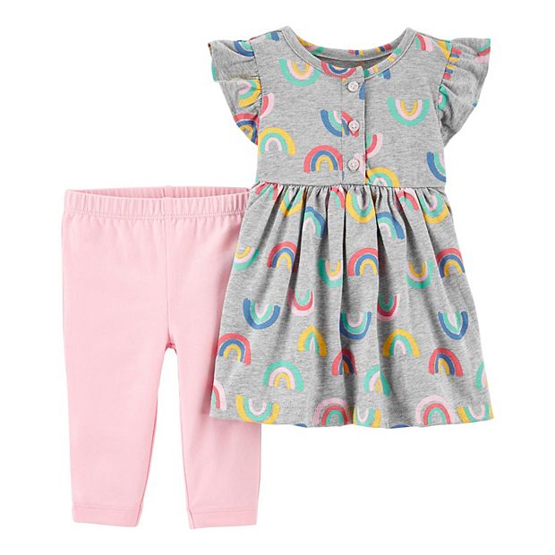 Baby Girl Carter's Rainbow Dress & Legging Set