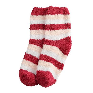 Women's Striped Fuzzy Socks