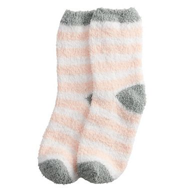 Women's Striped Fuzzy Socks