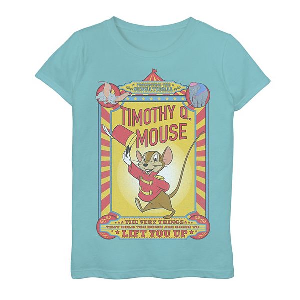 Girls 7 16 Disney Dumbo Timothy Q Mouse Poster Tee