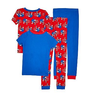 Boys 4-10 Sonic the Hedgehog 4-piece Pajama Set 