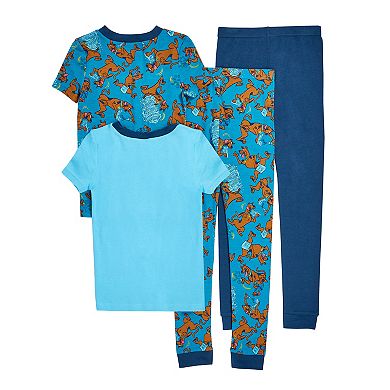 Boys 4-10 Scooby Doo 4-piece Pajama Set 