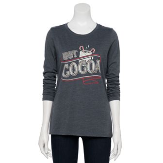 Women's Sonoma Goods For Life® Long Sleeve Holiday Graphic Tee
