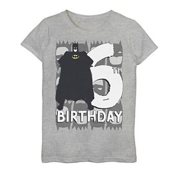 Girls 4-16 Batman 6th Birthday Tee