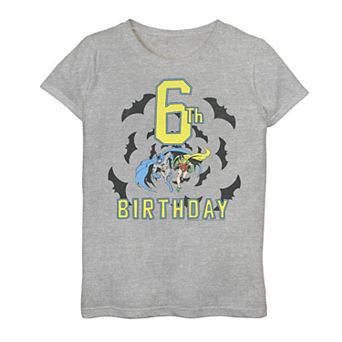 Girls 7-16 Batman And Robin 6th Birthday Tee