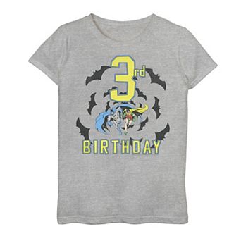 Girls 7-16 Batman & Robin 3rd Birthday Tee