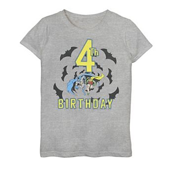 Girls 7-16 Batman An Robin 4th Birthday Tee