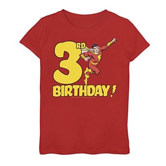 Girls 7-16 Shazam 3rd Birthday Tee