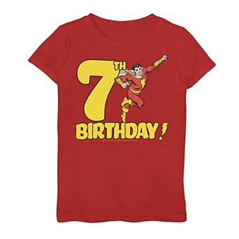 Girls 7-16 Shazam 7th Birthday Tee