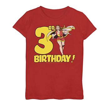 Girls 4-16 Miss Shazam 3rd Birthday Tee