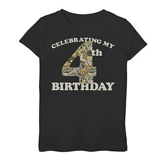 Girls 7-16 DC Comics Celebrating 4th Birthday Mashup Tee