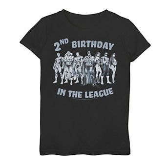 Girls 7-16 Justice League 2nd Birthday In The League Tee