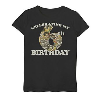 Girls 4-16 6th Birthday DC Mashup Tee