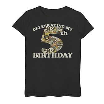 Girls 7-16 Justice League 5th Fill Birthday Tee