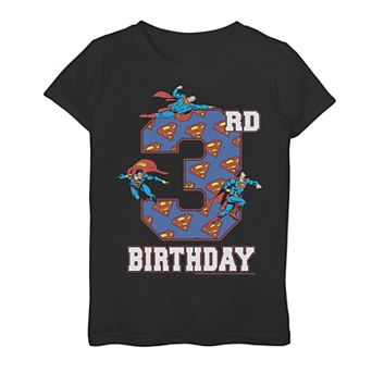 Girls 4-16 Superman 3rd Birthday Tee