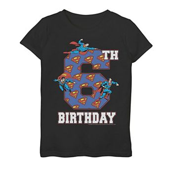 Girls 7-16 Superman 6th Birthday Tee
