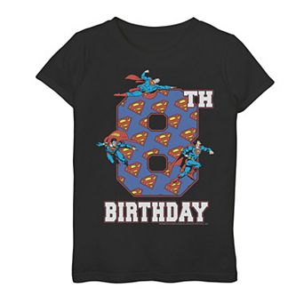 Girls 4-16 Superman 8th Birthday Tee