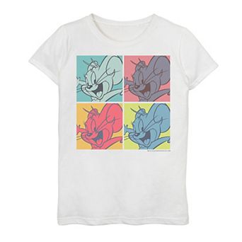 Girls 7-16 Tom And Jerry Pop Art Box Up Tee
