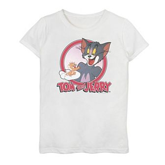 Girls 7-16 Tom And Jerry Retro Style Portrait Tee