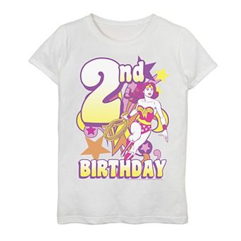 Girls 7-16 DC Comics Wonder Woman Invisible 2nd Birthday Tee