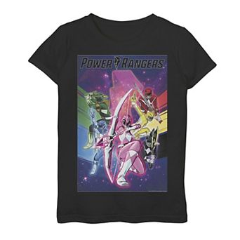 Girls 7-16 Power Rangers Team Poster Tee