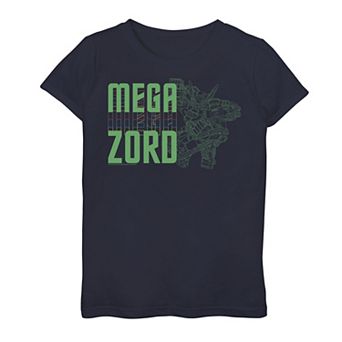 Girls 7-16 Power Rangers Mega Zord Neon Outline Tee