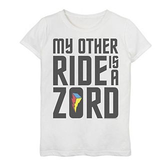 Girls 4-16 Power Rangers My Other Ride Is A Zord Tee