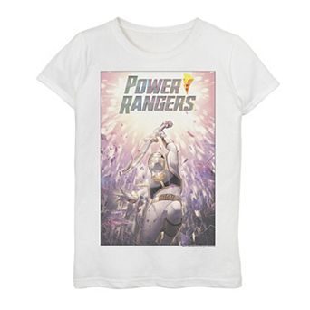 Girls 4-16 Power Rangers White Ranger Poster Tee