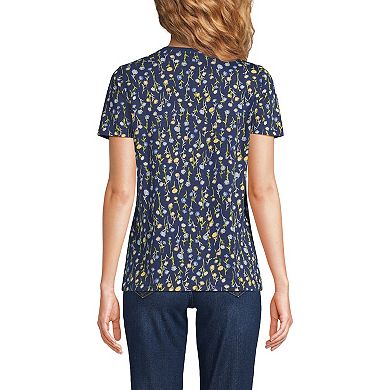 Women's Lands' End Relaxed-Fit Supima Cotton V-Neck Tee