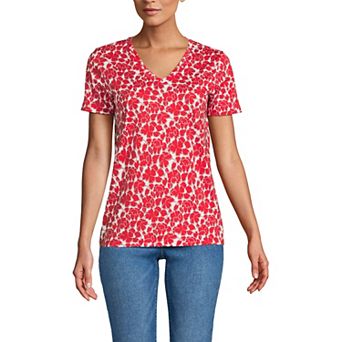 Women's Lands' End Relaxed-Fit Supima Cotton V-Neck Tee