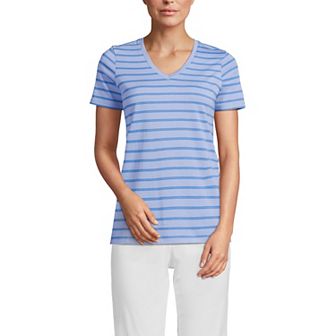 Women's Lands' End Relaxed-Fit Supima Cotton V-Neck Tee
