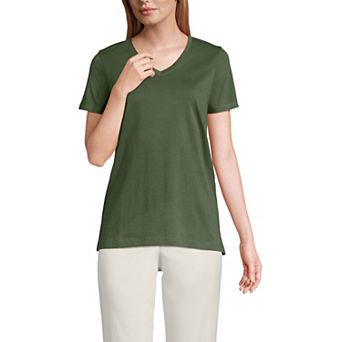 Women's Lands' End Relaxed-Fit Supima Cotton V-Neck Tee