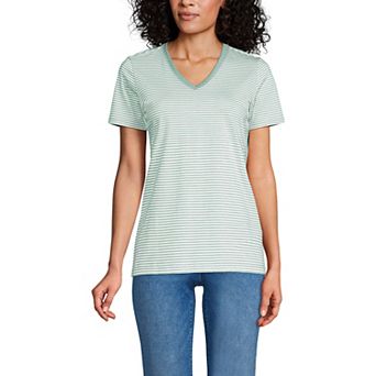 Women's Lands' End Relaxed-Fit Supima Cotton V-Neck Tee