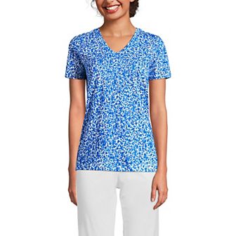 Women's Lands' End Relaxed-Fit Supima Cotton V-Neck Tee