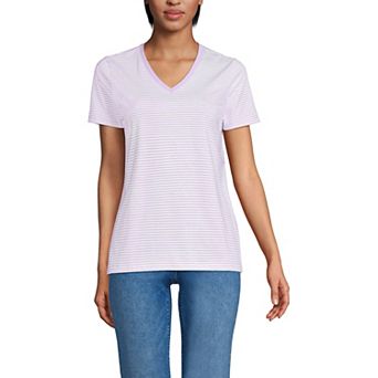 Women's Lands' End Relaxed-Fit Supima Cotton V-Neck Tee