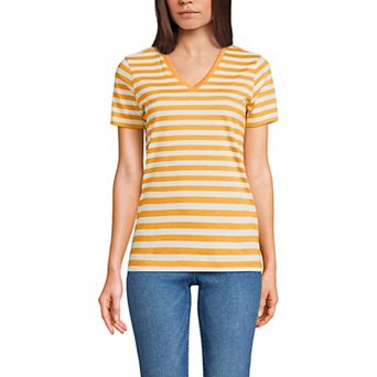 Women's Lands' End Relaxed-Fit Supima Cotton V-Neck Tee