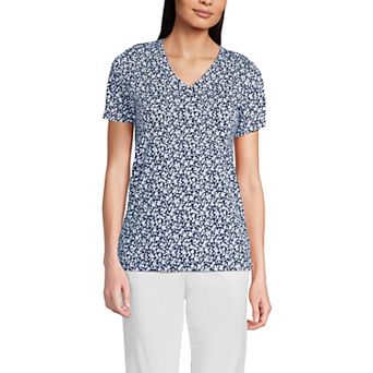 Women's Lands' End Relaxed-Fit Supima Cotton V-Neck Tee