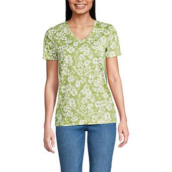 Women's Lands' End Relaxed-Fit Supima Cotton V-Neck Tee