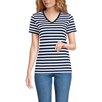 Women's Lands' End Relaxed-Fit Supima Cotton V-Neck Tee