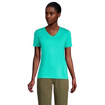 Women's Lands' End Relaxed-Fit Supima Cotton V-Neck Tee