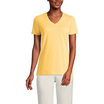 Women's Lands' End Relaxed-Fit Supima Cotton V-Neck Tee