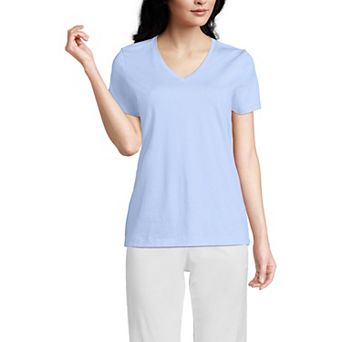 Women's Lands' End Relaxed-Fit Supima Cotton V-Neck Tee