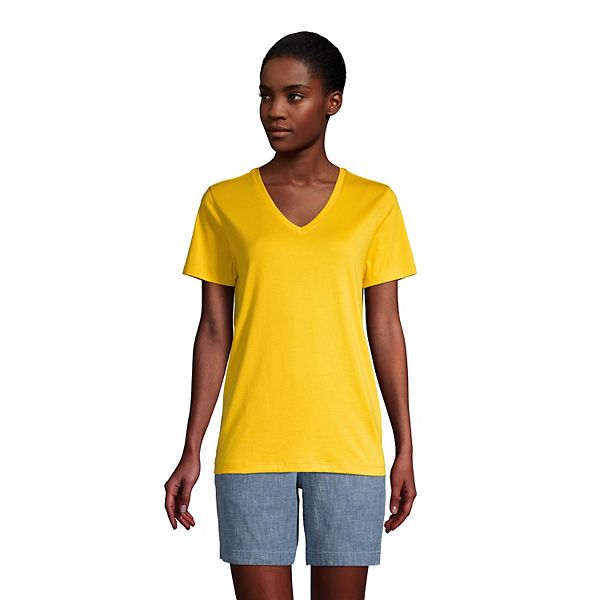 Women's Lands' End Relaxed-Fit Supima Cotton V-Neck Tee