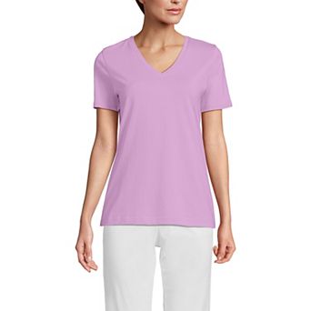 Women's Lands' End Relaxed-Fit Supima Cotton V-Neck Tee