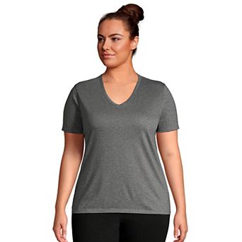 Plus Size Lands' End Relaxed-Fit Supima Cotton V-Neck Tee