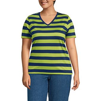 Plus Size Lands' End Relaxed-Fit Supima Cotton V-Neck Tee