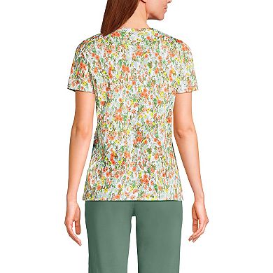Petite Lands' End Relaxed-Fit Supima Cotton V-Neck Tee